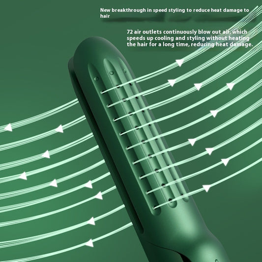 2-in-1 Avocado Green Hair Curler & Straightener – Fast Heating Ceramic Styler for Effortless Curls & Sleek Hair