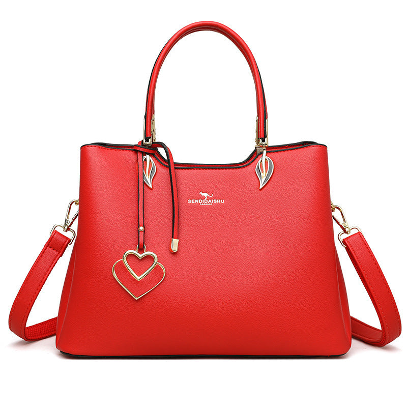 Elegant Multi-Layer Leather Handbag – Versatile Shoulder & Tote Bag for Women