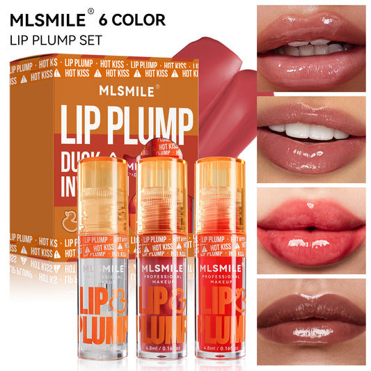 MLSMILE Lip Plump Gloss  – Transparent Lip Care Oil for Fuller, Shiny & Hydrated Lips