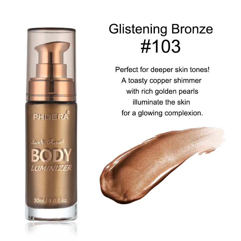 Phoera Body Luminizer  | Liquid Highlighter for Face & Body – Glow Like a Goddess!