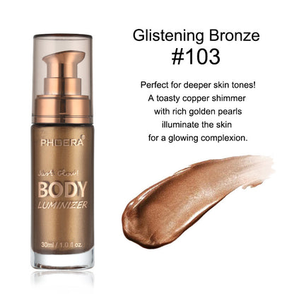 Phoera Body Luminizer  | Liquid Highlighter for Face & Body – Glow Like a Goddess!