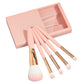 GlowEase™ 5-in-1 Portable Makeup Brush Travel Set with Mirror Case