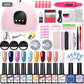 All-in-One Gel Nail Polish Kit with LED Lamp & Nail Tools – Perfect for Salon or Home