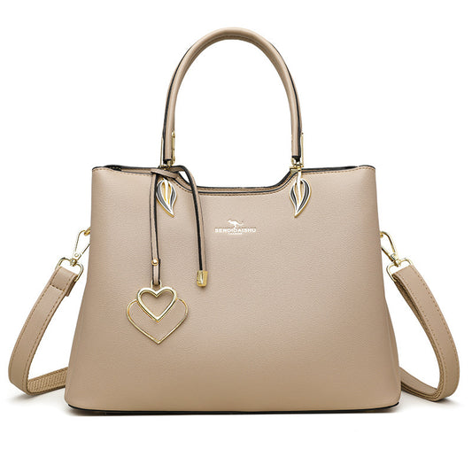 Elegant Multi-Layer Leather Handbag – Versatile Shoulder & Tote Bag for Women