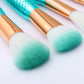 MermaidGlow™ 11-Piece Iridescent Makeup Brush Set – Ocean-Inspired Beauty Kit