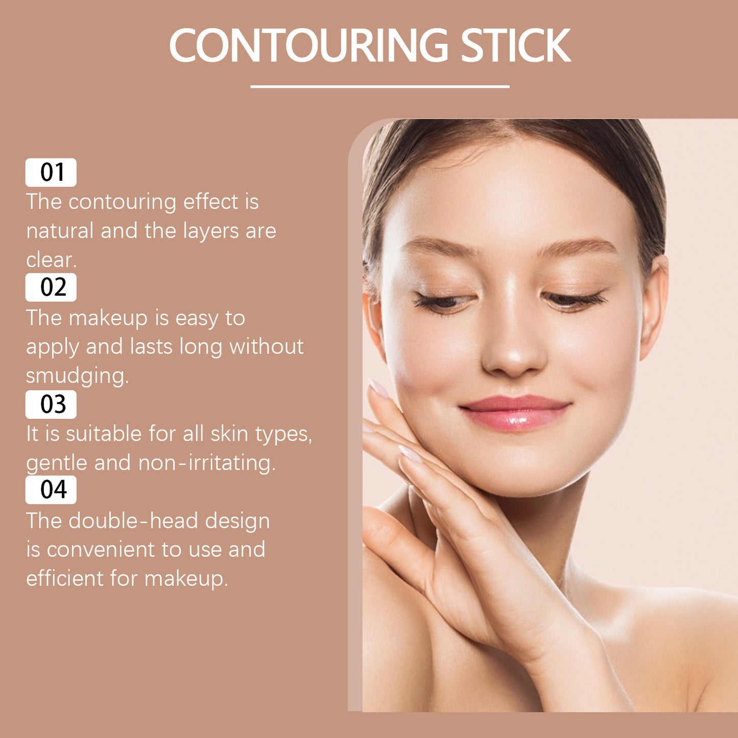 2-in-1 Cream Contour & Highlighter Stick | Dual-Ended Face Sculpting Makeup Tool