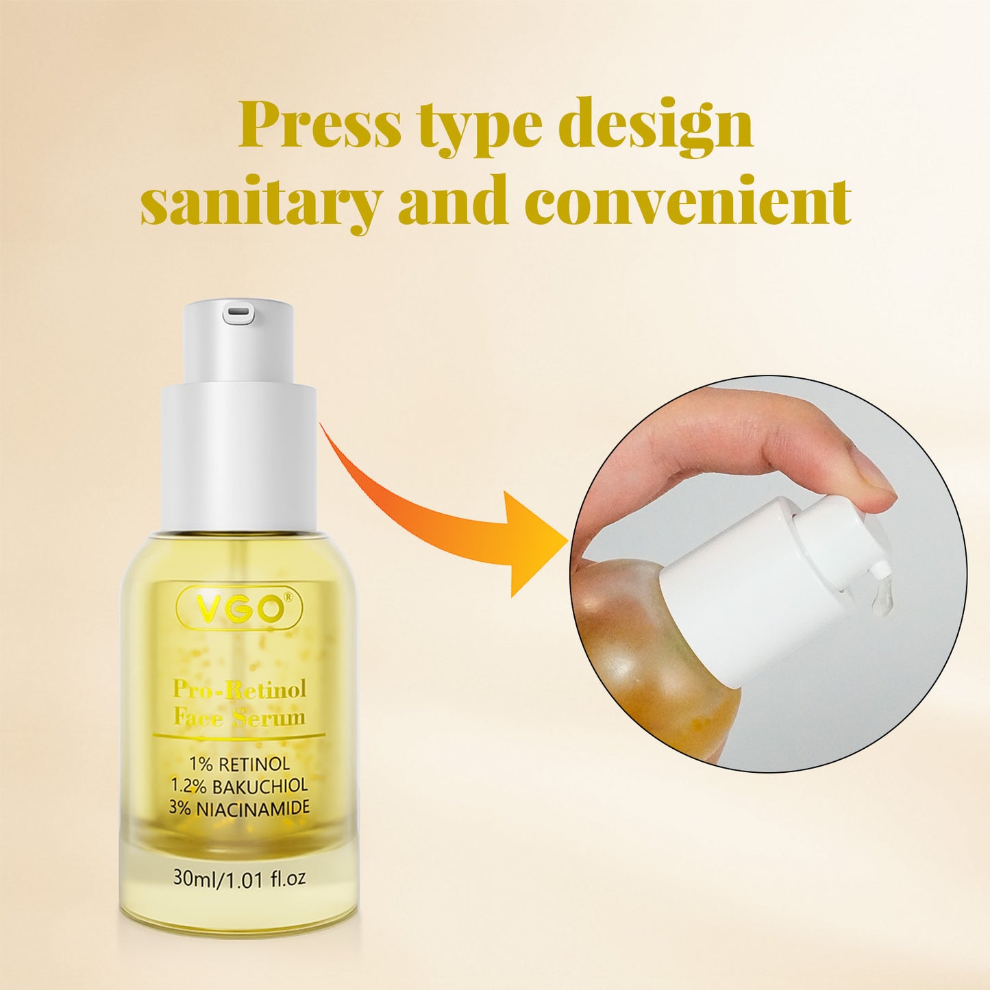 VGO Pro-Retinol Face Serum – 3-in-1 Anti-Aging, Brightening & Firming Elixir