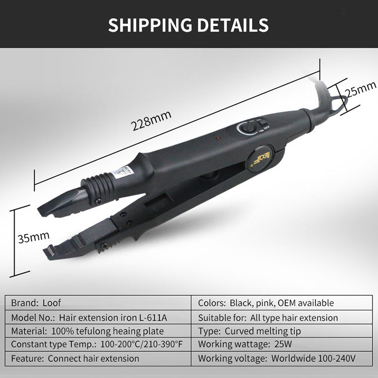 SleekSilk™ Professional Hair Extension Iron – Constant Temperature Styling Tool for Smooth, Lasting Results