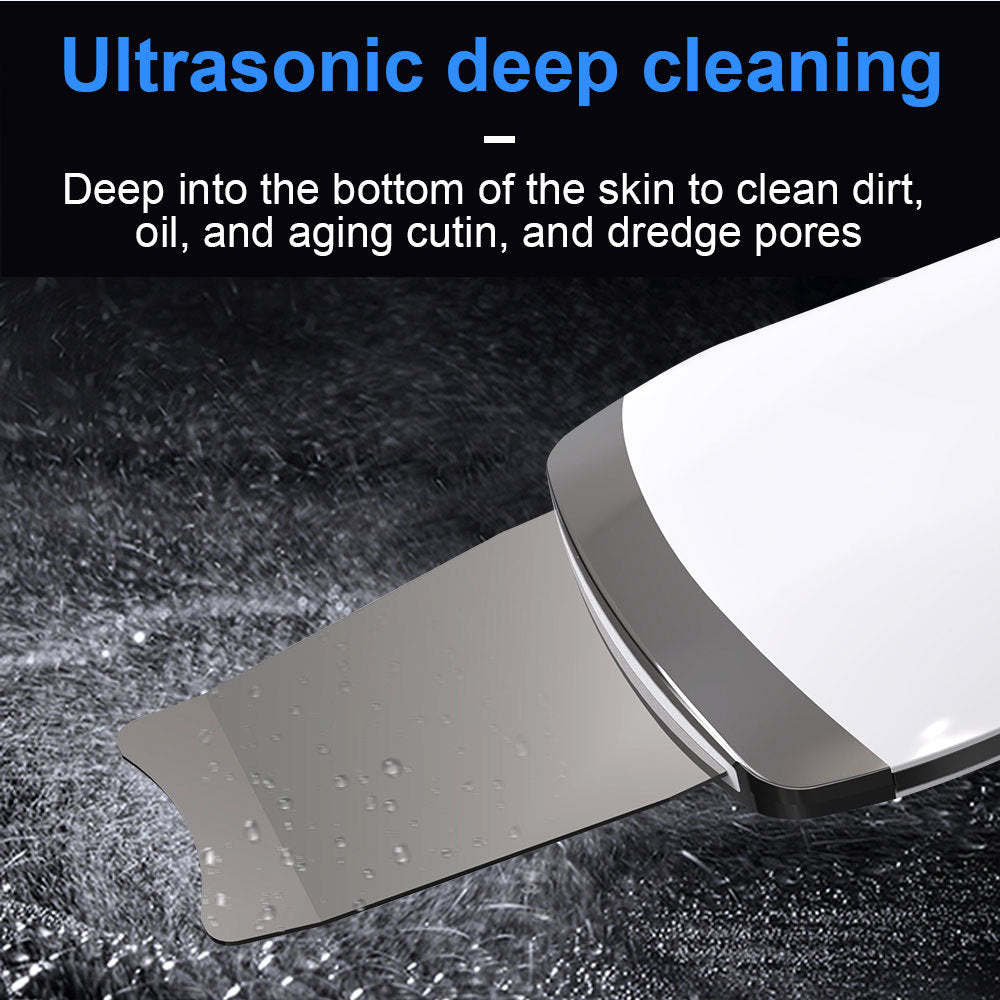 Ultrasonic Skin Scrubber Facial Cleaner – Deep Pore Cleansing & Lifting Device | Rechargeable Face Spatula for Blackheads & Dead Skin