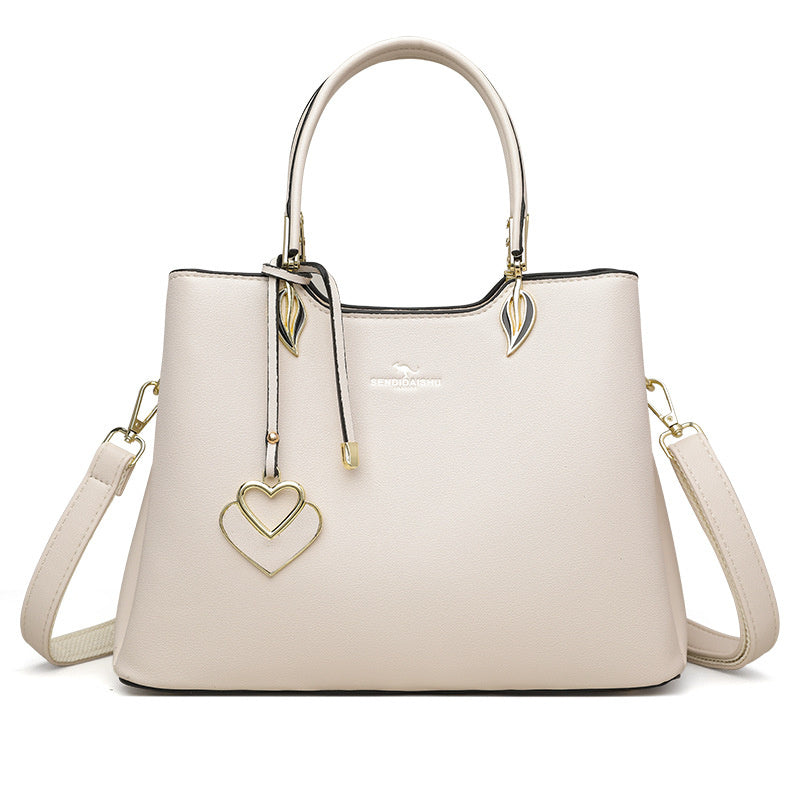 Elegant Multi-Layer Leather Handbag – Versatile Shoulder & Tote Bag for Women