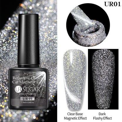 Laser Cat Eye Gel Polish – Diamond Shine Reflective Magnetic Nail Gel