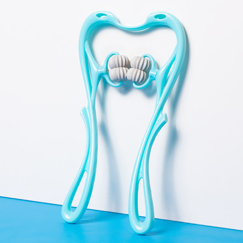 SootheRoll™ 6-Wheel Manual Neck & Shoulder Relaxation Massager – Instant Pain Relief Tool!