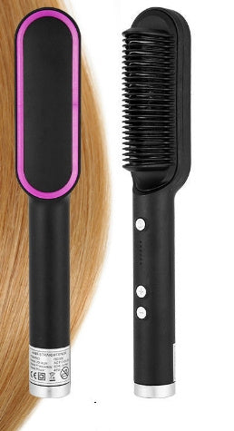 GlamStyler™ 2-in-1 Ionic Hair Straightener & Curler Brush – Salon-Grade Smoothness Instantly!