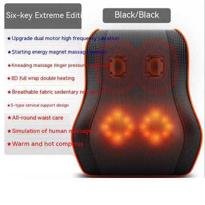 RelaxPro™ Electric Heated Neck & Back Massage Pillow – Deep Relief Anytime, Anywhere!