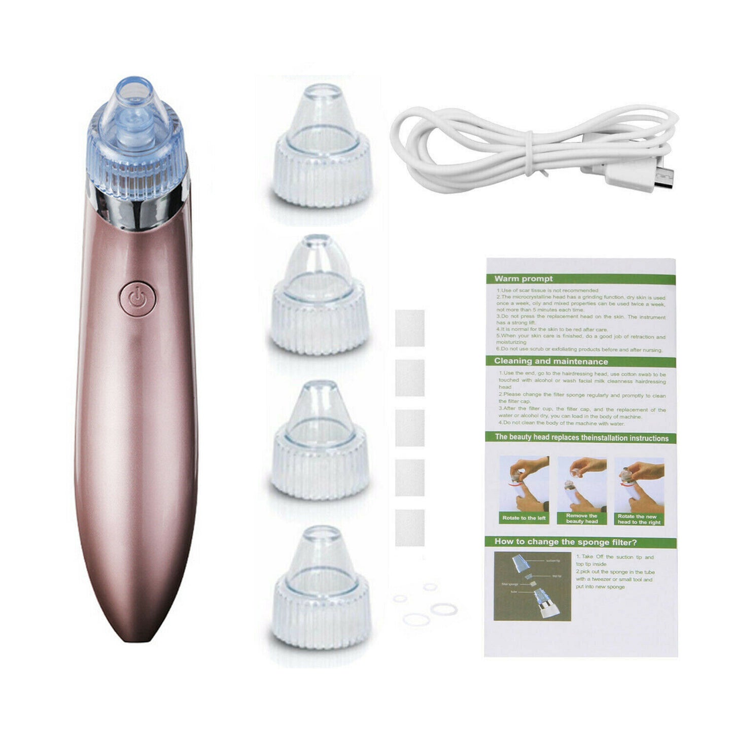 Electric Blackhead Remover Vacuum – Deep Pore Cleaner & Acne Suction Tool for Flawless Skin