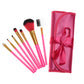 BloomRibbon™ 7-Piece Portable Makeup Brush Set with Satin Carry Pouch