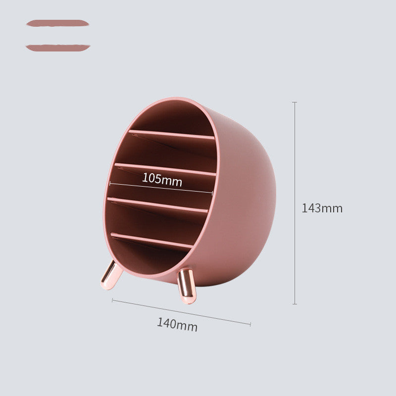Aesthetic Round Lipstick Organizer – Rotating Makeup Storage Box with Elegant Design