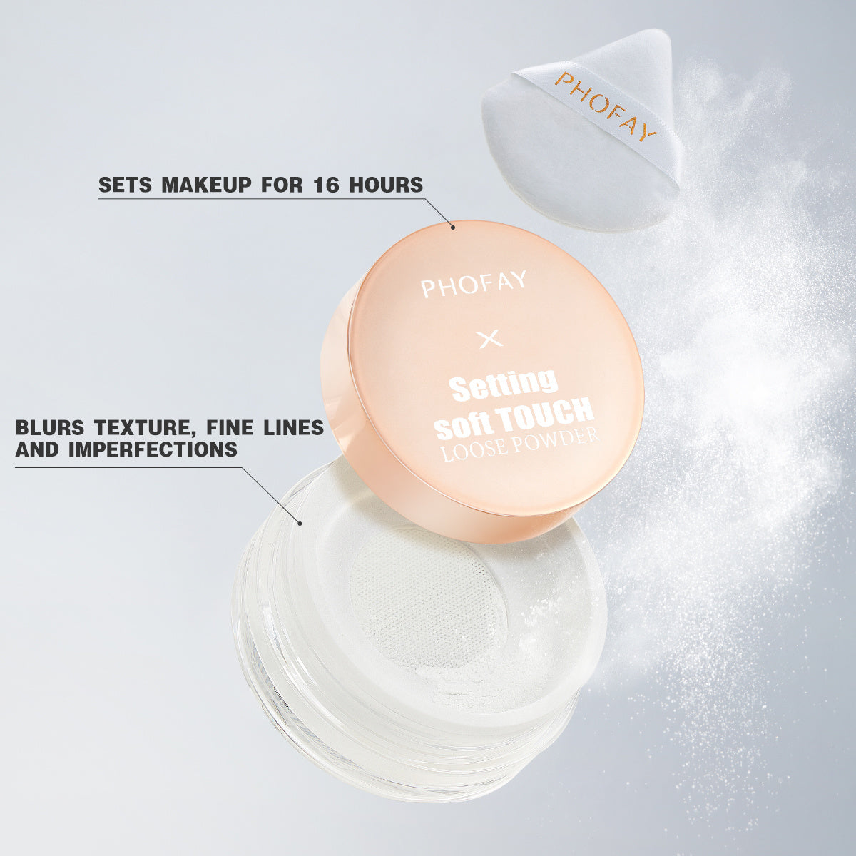 PHOFAY Soft Touch Setting Powder – Flawless Matte Finish That Lasts All Day