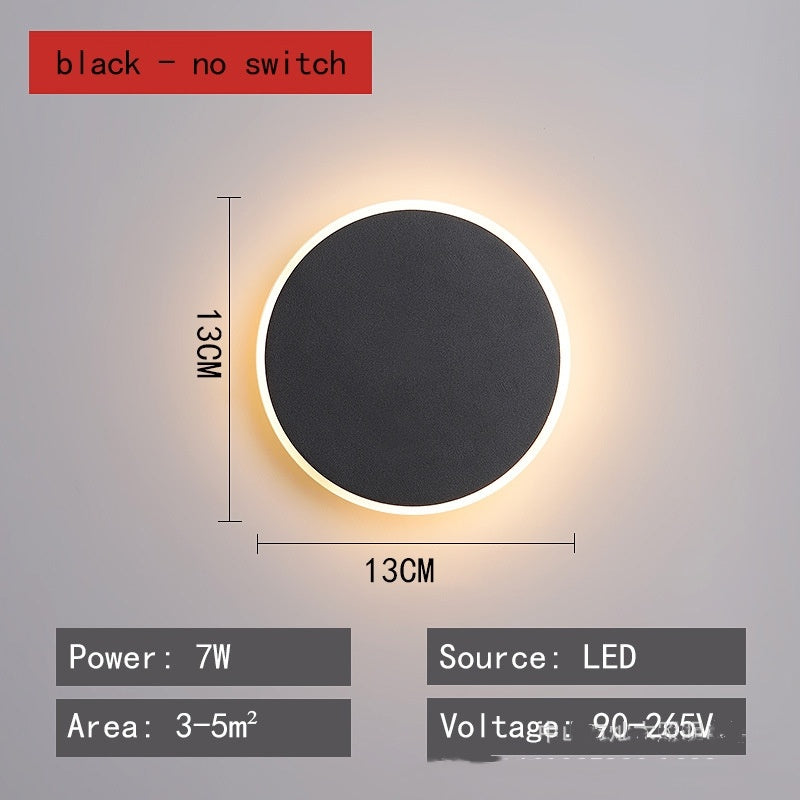 Round LED Wall Lamp – Nordic Modern Wall Light for Bedroom, Hallway & Home Decor