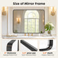 Modern Wall Vanity Mirror – Luxury Rectangular Bathroom & Makeup Mirror with Elegant Frame