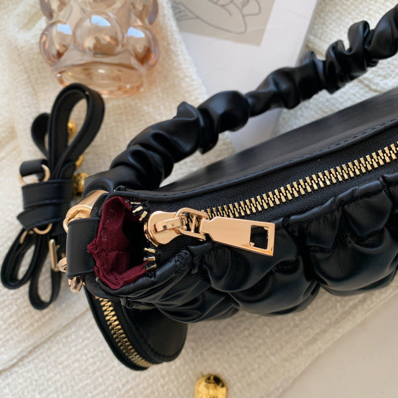 Niche Quilted Glam Shoulder Bag – Luxury PU Handbag for Trendy Queens