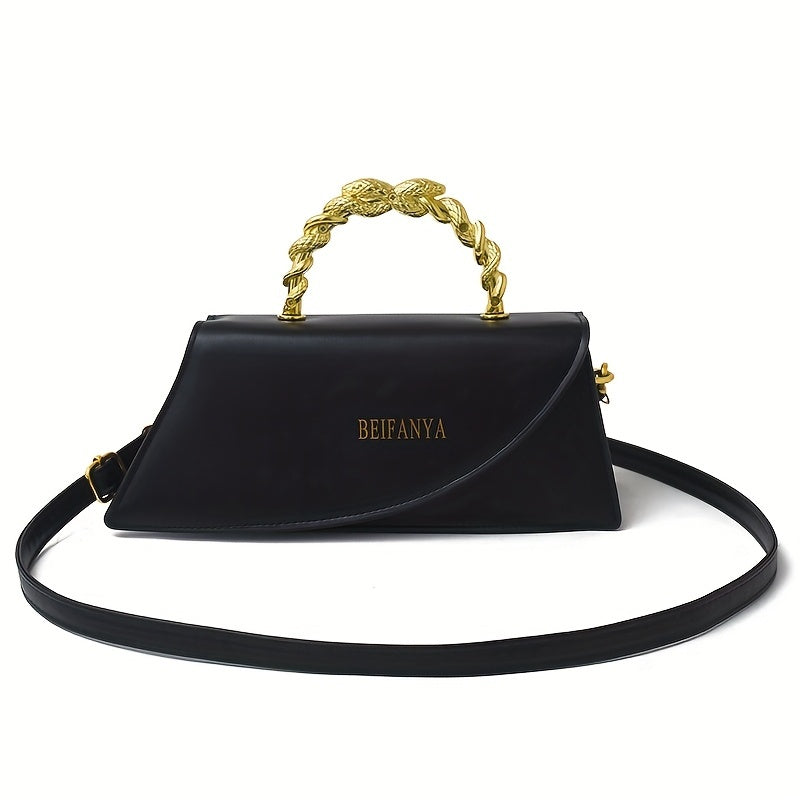 BELANYA™ Luxe PU Leather Shoulder Bag – Elegant Crossbody With Golden Chain Handle