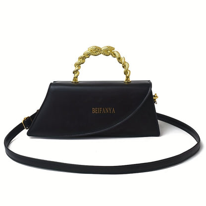 BELANYA™ Luxe PU Leather Shoulder Bag – Elegant Crossbody With Golden Chain Handle