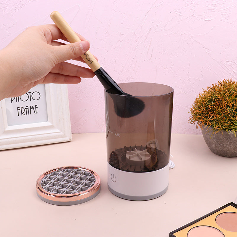 Electric Makeup Brush Cleaner Machine – USB Automatic Brush Washing Tool for Fast & Deep Cleaning