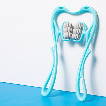 SootheRoll™ 6-Wheel Manual Neck & Shoulder Relaxation Massager – Instant Pain Relief Tool!