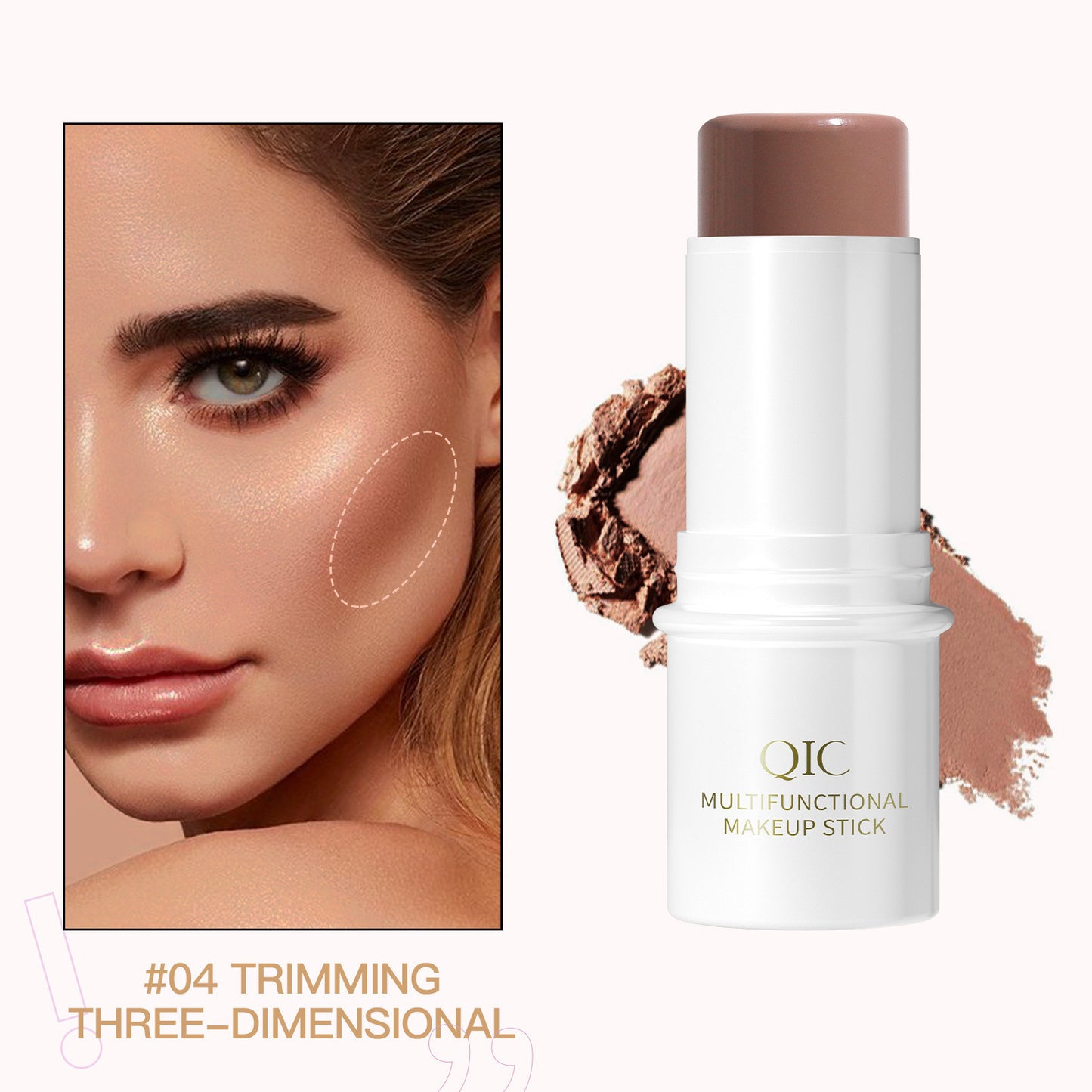 3-in-1 Highlighter Blush & Concealer Stick  | Brighten, Contour & Glow Face Makeup Pen