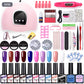 All-in-One Gel Nail Polish Kit with LED Lamp & Nail Tools – Perfect for Salon or Home
