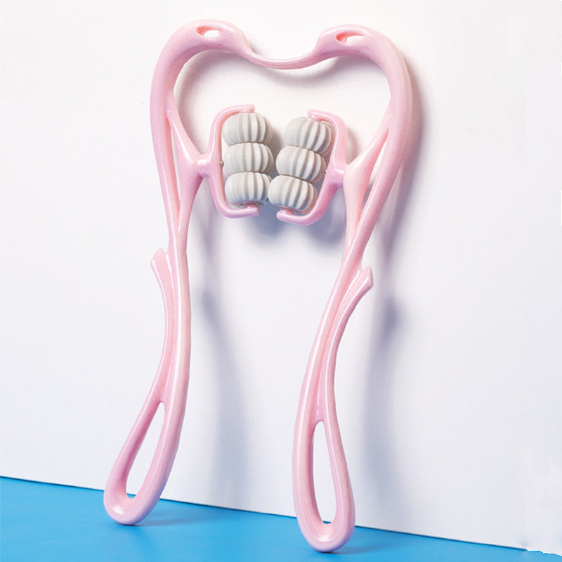 SootheRoll™ 6-Wheel Manual Neck & Shoulder Relaxation Massager – Instant Pain Relief Tool!